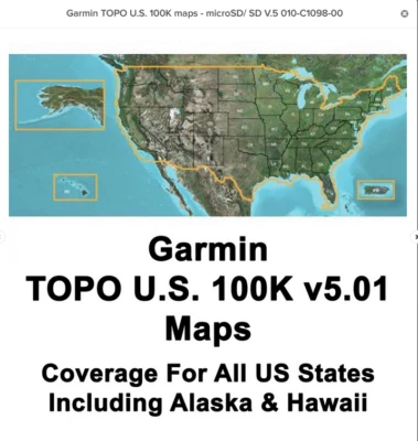 Garmin TOPO U.S. 100K maps - microSD/ SD V.5 - 010-C1098-00 - Image 1 of 4