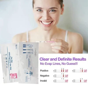 1-100Pcs Early Pregnancy Test Strips HCG Urine Midstream Testing Kits One Step - Picture 1 of 14