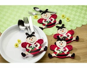 4 niedliche Bestecktaschen, Marienkäfer, neu - Bild 1 von 1