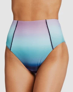 $92 Letarte Women's Blue Marta Tie-Dye High-Waist Swim Bottom Swimwear Size XS - Picture 1 of 2