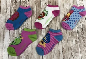 New 5 Pair of Girls Shopkins Characters Low Cut Socks Size 6-8.5 - Picture 1 of 4