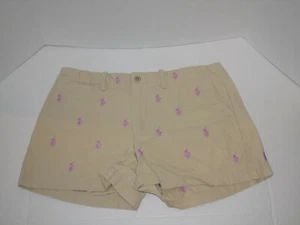 Ralph Lauren pantaloncino sportivo donna taglia 2 rosa marrone ricamato polo logo bello - Foto 1 di 4