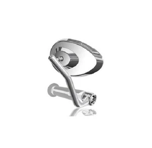 BARRACUDA COPPIA SPECCHI MOTO RETROVISORI RETROSTONE CROMATI PAIR MIRRORS CHROME - Picture 1 of 1