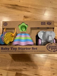 Green Toys Baby Toy Starter Set (First Keys, Stacking Cups, Elephant) - Picture 1 of 2