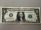 One Dollar Bill Star Note 2013 B Duplicate Serial number Error RARE- ERROR
