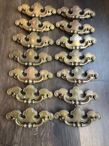 Lot of 14 Vintage Drawer Pulls /Handles Drop Dresser Hardware Chippendale - Picture 1 of 9