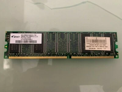 Memoria DDR Elixir M2U25664DS8HA0G-75B 256MB PC2100 266MHz CL2.5 184 Pin - Immagine 1 di 4