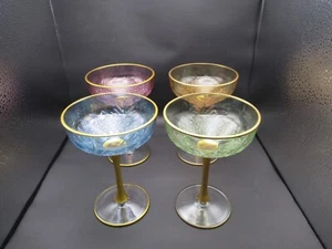 Alegria Glass Aura Vintage Colored Stem Cocktail (SET of 4) *New, Other* - Picture 1 of 5
