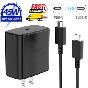 45W Super Fast Wall PD Charger Type C USB-C For Samsung Galaxy Note S22 S21 TP - Picture 1 of 13