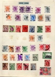 Stamps collection British commonwealth Hong Kong 2 pages. see both scans. U #870 - Picture 1 of 2