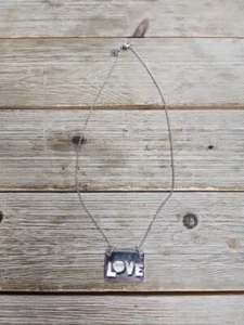 Hallmark Love Big Ways Small Ways Always Silvertone Pendant Necklace 18" - Picture 1 of 5