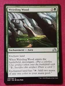 Magic The Gathering SHADOWS OVER INNISTRAD WEIRDING WOOD green card MTG - Picture 1 of 2