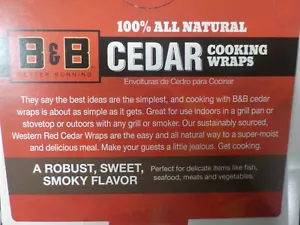 16 - 100% Cedar Wood Cooking Wraps (16 wraps ) - Picture 1 of 1