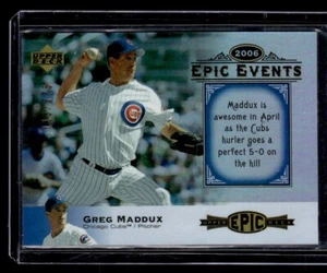 2006 Upper Deck * Greg Maddux * Epic Events #"d/675 Card #EE15 GRADABLE - Picture 1 of 3