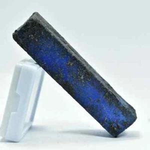 Tanzanite Blu Naturale Non Tagliata 400 Ct Gemma Grezza per Collezione CERTIFICATA - Foto 1 di 4