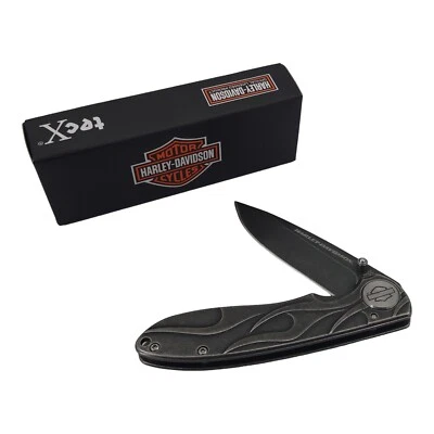 Cuchillo Case Harley Davidson 52114 Tec X Negro Lavado a Piedra Framelock 4 1/2" Cerrado Foto 1 de 4
