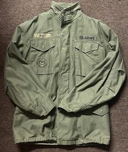 Vintage Army Field Jacket M-65 Small Long OG-107 With Liner - Picture 1 of 8