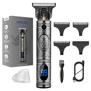 Cordless Silver Hair Trimmer USB Rechargeable Powerful Motor Low Noise 180 Min - Picture 1 of 6