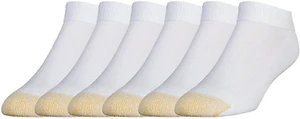 Gold Toe Men's 6-Pack Cotton Low Cut Sport Liner Socks, White,10-13, 6-12.5 Size - Picture 1 of 2