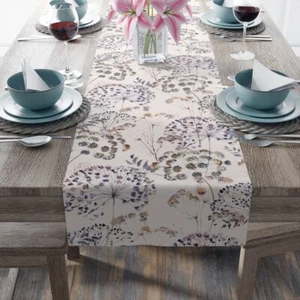 Rustic Wild Flower Boho Print Table Runner (Cotton, Poly)- Table Decor - Picture 1 of 21