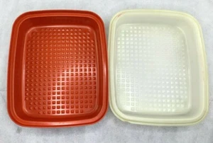 Vintage Tupperware Deli Fleischbehälter Waffelboden ~ siehe Zustand & siehe Bilder - Bild 1 von 7