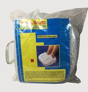  Plow & Hearth Foot Massager White Fleece Pockets Vibrates 4046 W/ Batteries - Picture 1 of 2