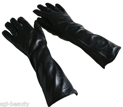 SGI Damen Lederhandschuhe Lang Leder Handschuhe echt Leder NEU Schwarz Braun Maroon