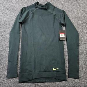 NWT Nike Pro Hyperwarm Shirt Womens Large Green Running Long Sleeve Thermal - Picture 1 of 12