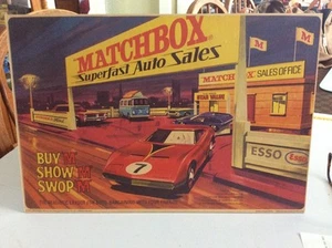 LESNEY MATCHBOX SUPERFAST AUTO SALES BOX LID DISPLAY CARD ENGLAND REPRODUCTION - Picture 1 of 1