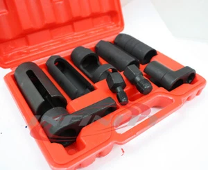 9pcs O2 Oxygen Sensor Socket M12 M18 Thread Chaser Install Offset Wrench Set - Picture 1 of 3