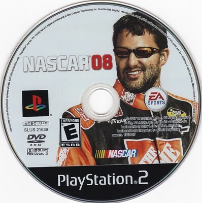 NASCAR 08 (Sony PlayStation 2, 2007) *GAME DISC ONLY* - Image 1 of 2