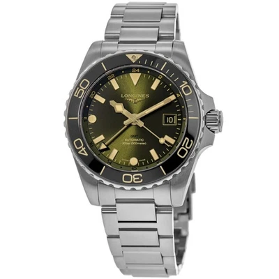 Nuevo reloj Longines HydroConquest GMT automático esfera verde para hombre L3.890.4.06.6 Foto 1 de 4