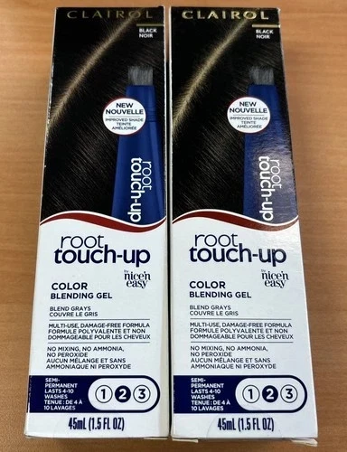 2 Pack of Clairol Root Touch Up Hair Color Blending Gel BLACK 45 ml 1.5 FL OZ EA - Image 1 of 1