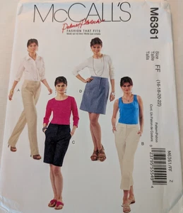 McCall's Sewing Pattern Women's Skirt Pants Shorts M6361 Pletsch 16-18-20-22 UC - Picture 1 of 6