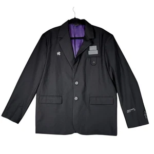 RIC RickyIsClown Blazer Jacket sz 44 Mens 175/92A Black Purple Lined Streetwear - Picture 1 of 16
