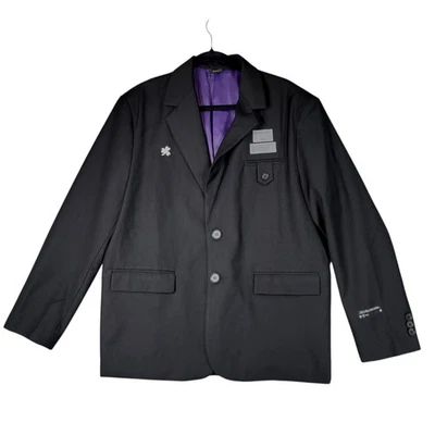 RIC RickyIsClown Blazer Jacket sz 44 Mens 175/92A Black Purple Lined Streetwear - Image 1 of 4