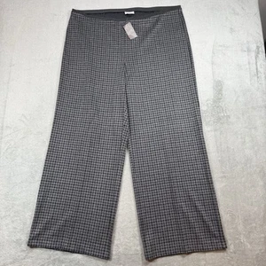 J. Jill Ponte Full Leg Hose Damen 3X grau kariert Pull On Academia Preppy - Bild 1 von 9