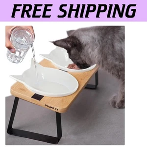Pawkiz Soporte Elevado para Tazón para Gato - Estación de Alimentación Anti-Vómito con Diseño de Oreja de Gato - Imagen 1 de 8