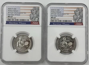 2025 P D ALTHEA GIBSON AMERICAN WOMEN AWQ NGC MS67 ⭐FIRST DAY OF ISSUE⭐ - Picture 1 of 2