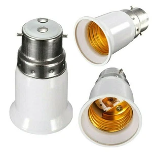 BC B22 to ES E27 Lights Bulbs Adaptor Converter Bayonet Caps Edison Screw Holder - Picture 1 of 17
