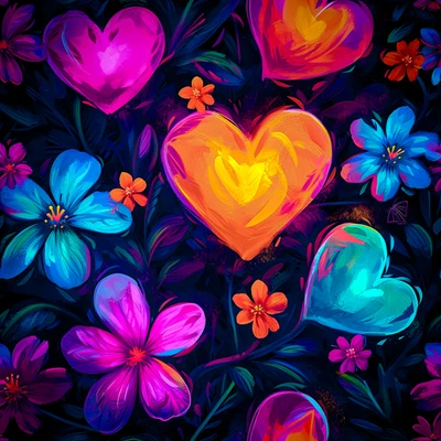 Abstract Hearts Valentine's Day Wrapping Paper Rolls - Image 1 of 4