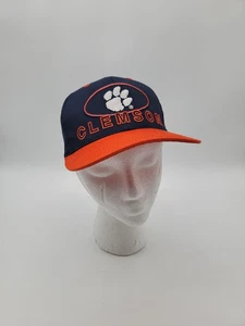 Vintage Signaturen Clemson Tigers Mütze Druckknopflasche marineblau orange NCAA Football Tigerpfote - Bild 1 von 6
