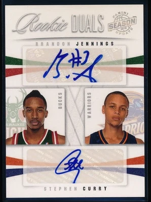2009-10 Panini Season Update Stephen Curry Dual Rookie Auto Autograph #'d /49 - Image 1 of 2