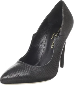 NIB Loeffler Randall Irina Waves Black Heel Sz 9 Leather Pumps Made in Italy - Picture 1 of 14