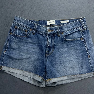 Pantalones cortos de jean Madewell 28 para mujer azul corte tiro bajo Foto 1 de 4