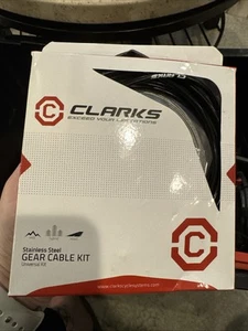 Clarks Stainless Steel Sport Gear Kit Front and rear Black 4mm/1.1mm - Picture 1 of 3
