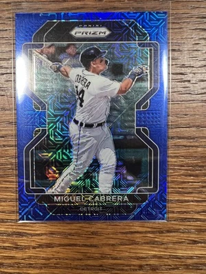 2022 Panini Prizm #211 Miguel Cabrera Blue Mojo Prizm #/199 - Image 1 of 2