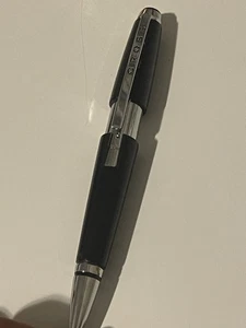CROSS EDGE JET BLACK GEL INK ROLLERBALL PEN WITH CHROME APPOINTMENTS Need Ink - Picture 1 of 4
