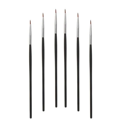 Eye Makeup Sable Eyeliner Brushes, 6 Pcs Ultra Fine Soft Sable Eyeliner Makeu... - Image 1 of 4