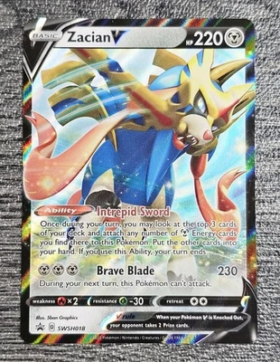 Zacian V - SWSH018 - SWSH: Sword & Shield Promo NM Pokemon Card - Image 1 of 2
